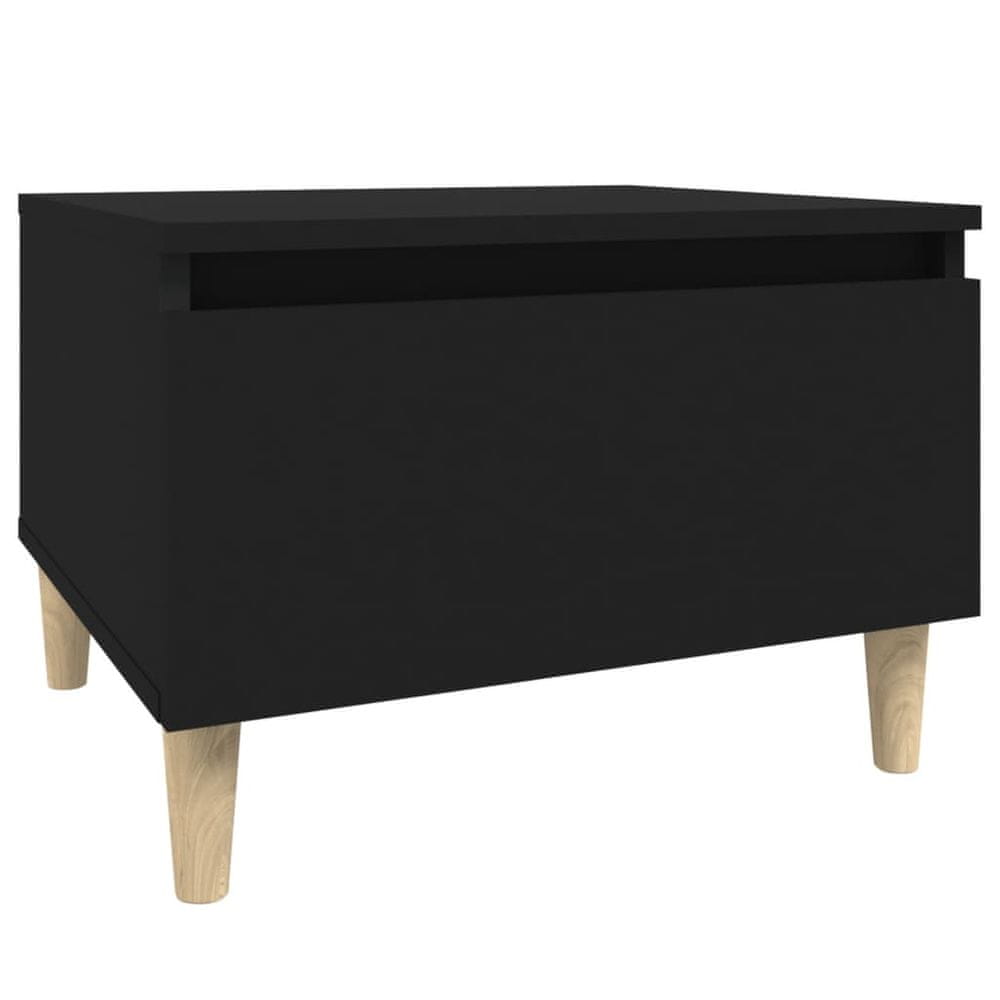 Vidaxl Bočný stolík čierny 50x46x35 cm spracované drevo